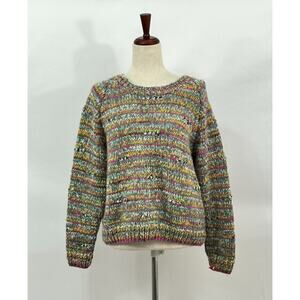 MICHAELA BUERGER Sz M Medium Multi Colored Pullover Wool Sweater